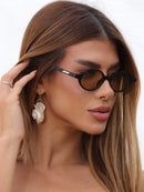 Óculos de Sol Oval Lupita 3.0 - Laranja Preto - Acetato